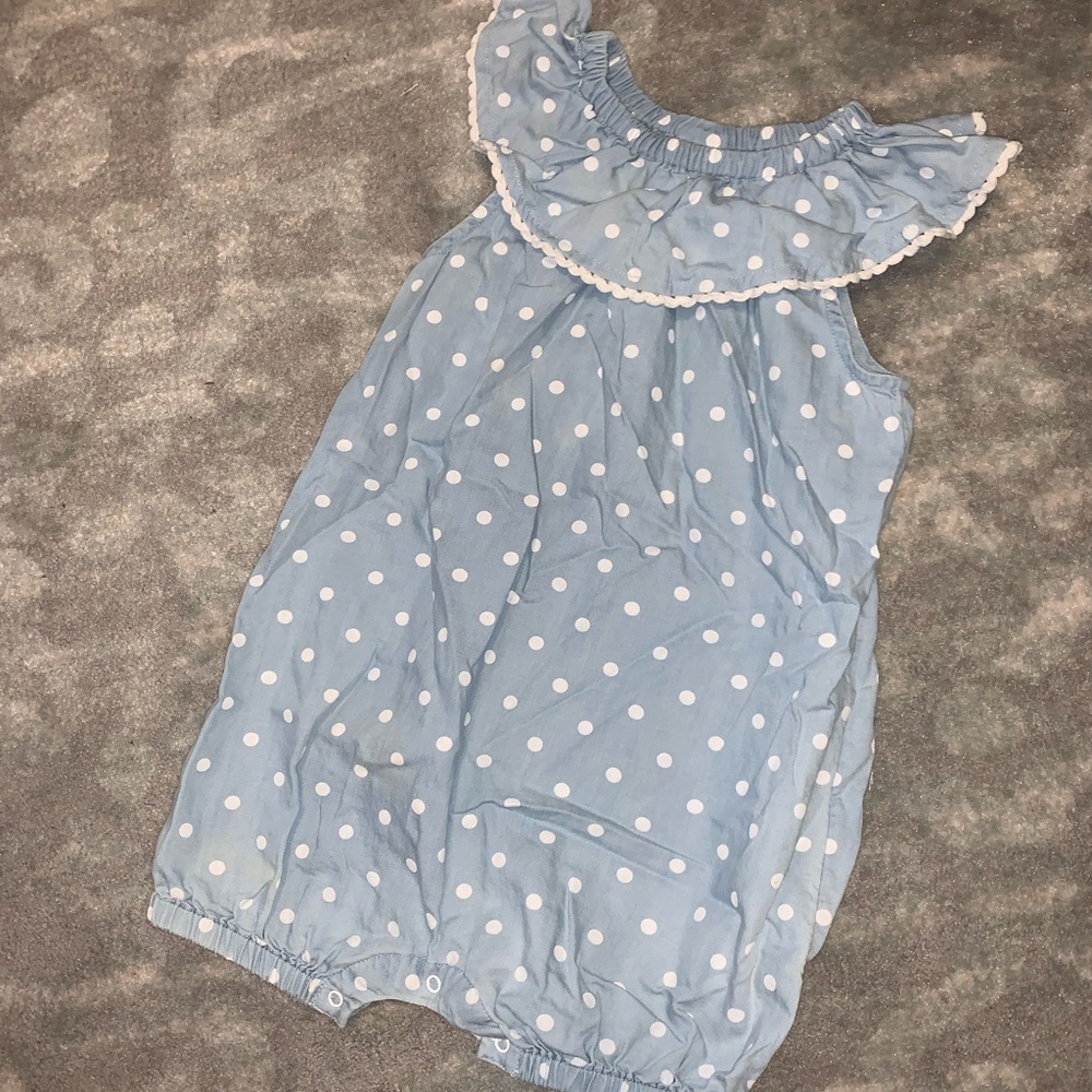 Baby girl Tucker + Tate polka dot romper